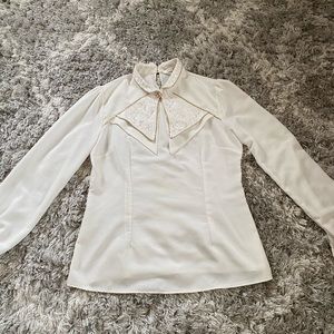 White vintage style blouse